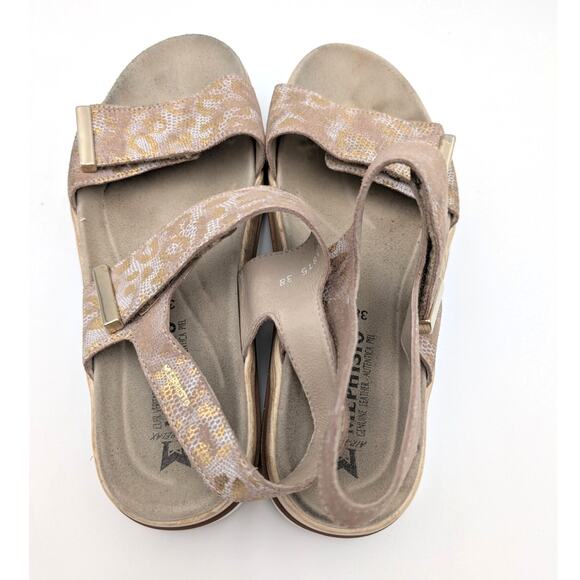 Mephisto Dominica Platform Sandal Women's Light Taupe Boa Size US7.5 EU38 - Picture 9 of 13